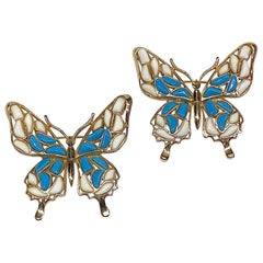 Trifari Modern Mosaic 1966 Butterfly Brooches