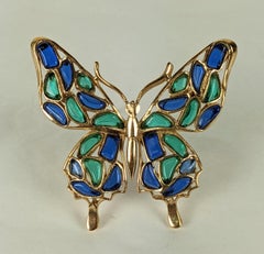 Trifari "Modern Mosaics" Jeweled Butterfly