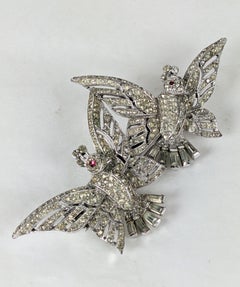 Trifari Pave Fliegende Tauben Duette, Alfred Phillipe