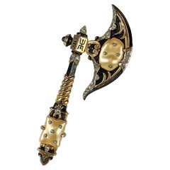 Trifari Pearl Belly Ceremonial  Ming Axe Brooch, Alfred Philippe  