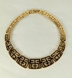Trifari Pierced Gold Collar