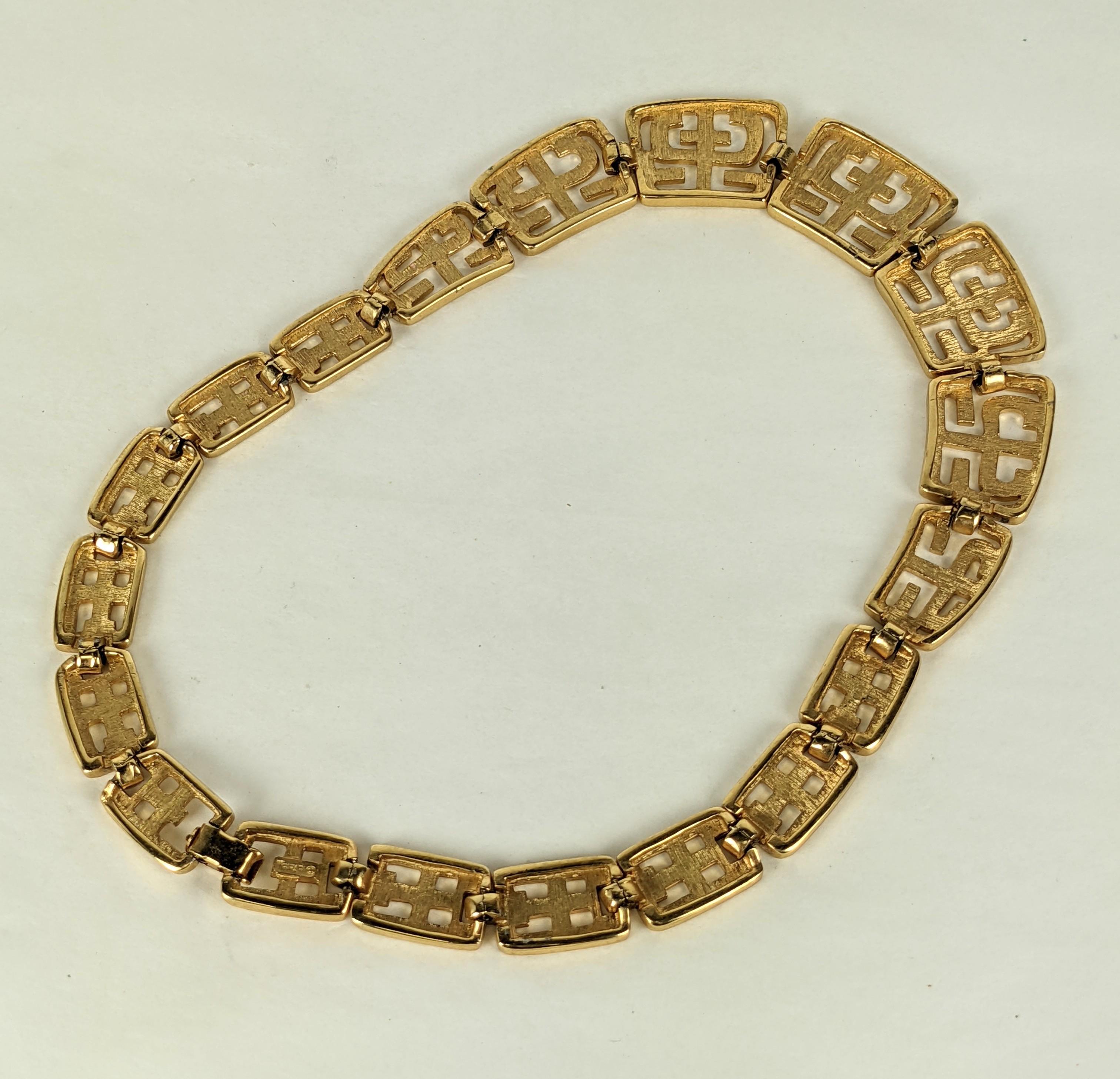 Women's or Men's Trifari Pierced Gold Collar For Sale