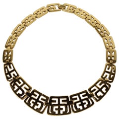 Collar de oro perforado Trifari