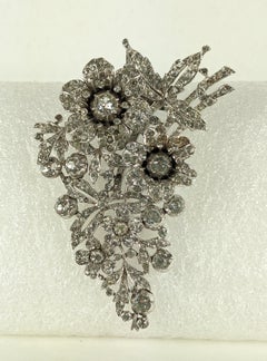 Trifari Regence Tremblant Pave Floral 18th Century Clip Brooch, Alfred Philippe