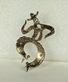Trifari Retro Cowboy Brooch