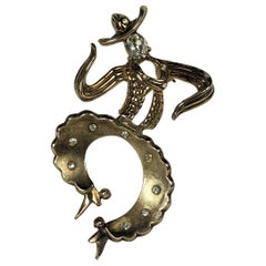 Trifari Retro Cowboy Brooch