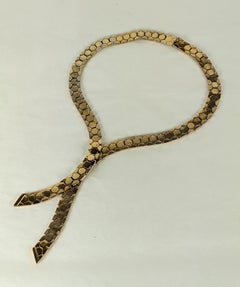 Trifari Retro Tank Link Necklace