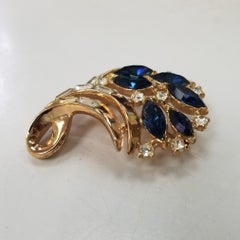 Trifari Retro Yellow "Bouquet" Brooch with Focal Marquise Cut