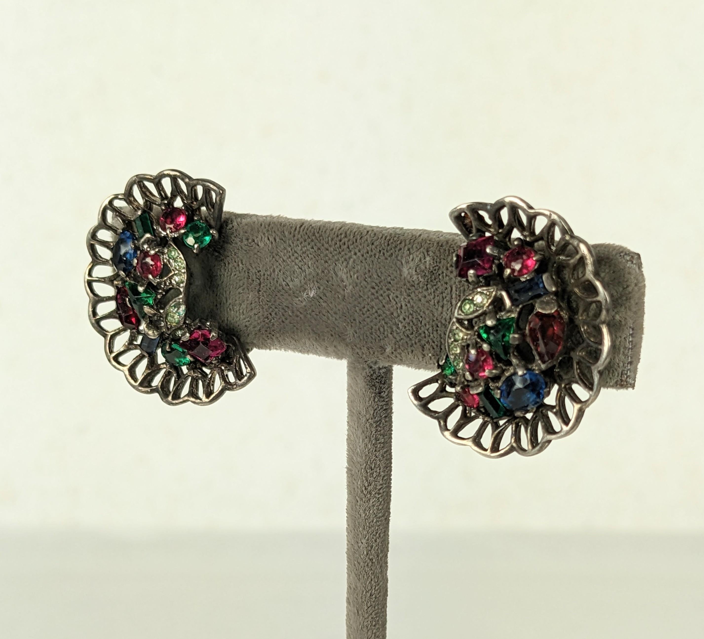 Boucles d'oreilles en bijoux de la série Trifari Riviera d'Alfred Philippe en vente 1