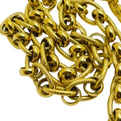 TRIFARI signed gold tone chunky chain designer necklace