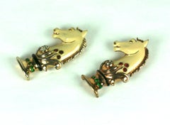 Trifari Sterling Alfred Philippe Ivory Knight Chess Clip Brooch