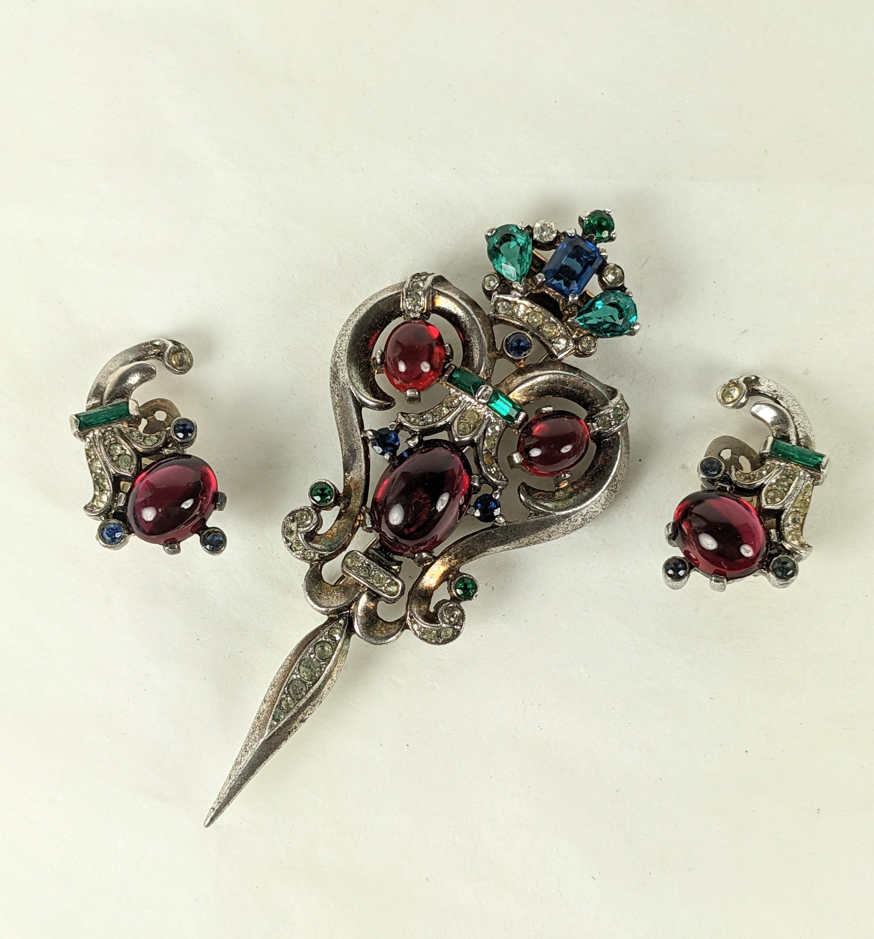 brooch and earrings set