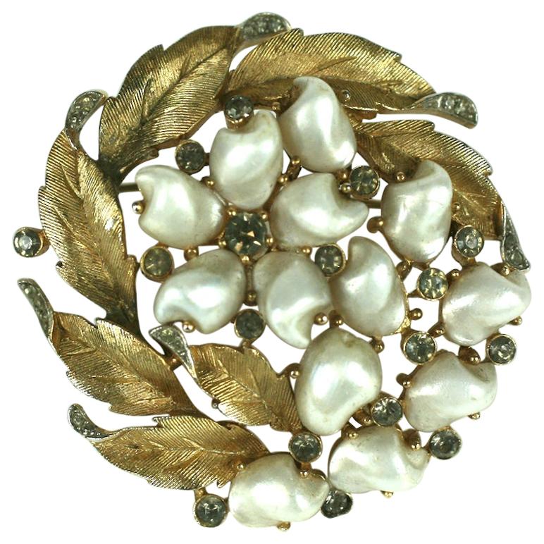 Trifari Tooth Pearl Brooch, Sorrentino Series