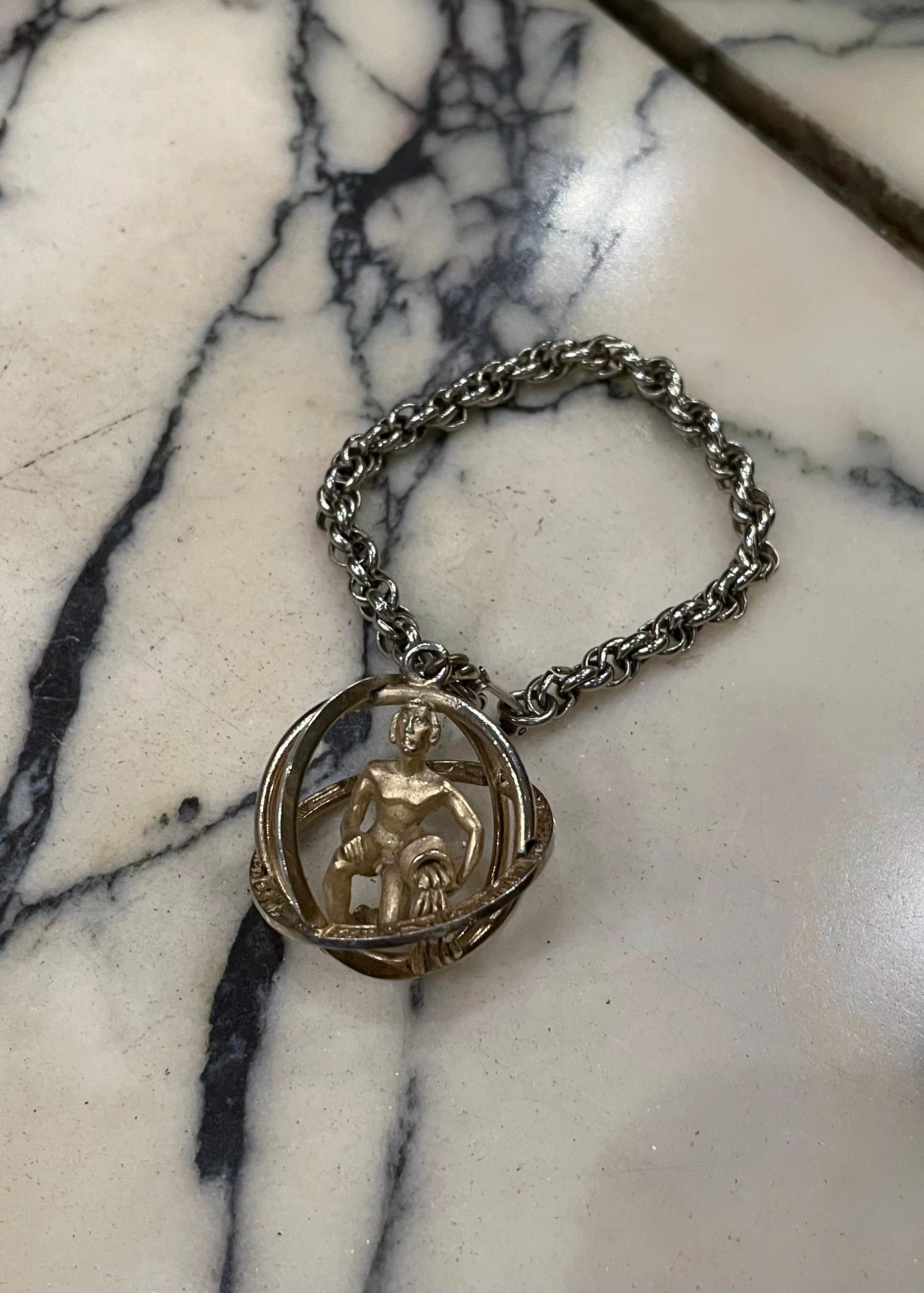 Women's or Men's Trifari vintage Aquarius globe bracelet