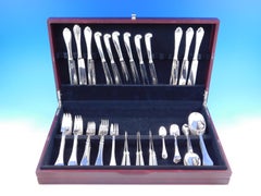 Juego de Cubiertos de Plata de Ley Inglesa Trifid by Crichton 66 piezas Servicio para 6