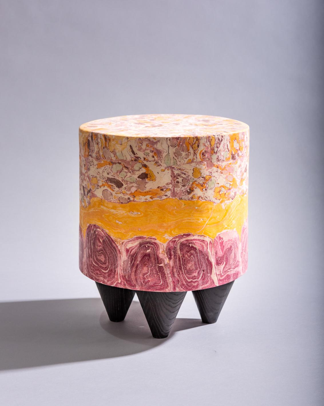 “Trifle” Contemporary Stool or Side Table by Studio Morison for General Life In New Condition In Weobley, Herefordshire