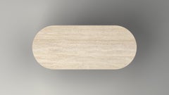 Trifold Travertine Dining Table by Etamorph