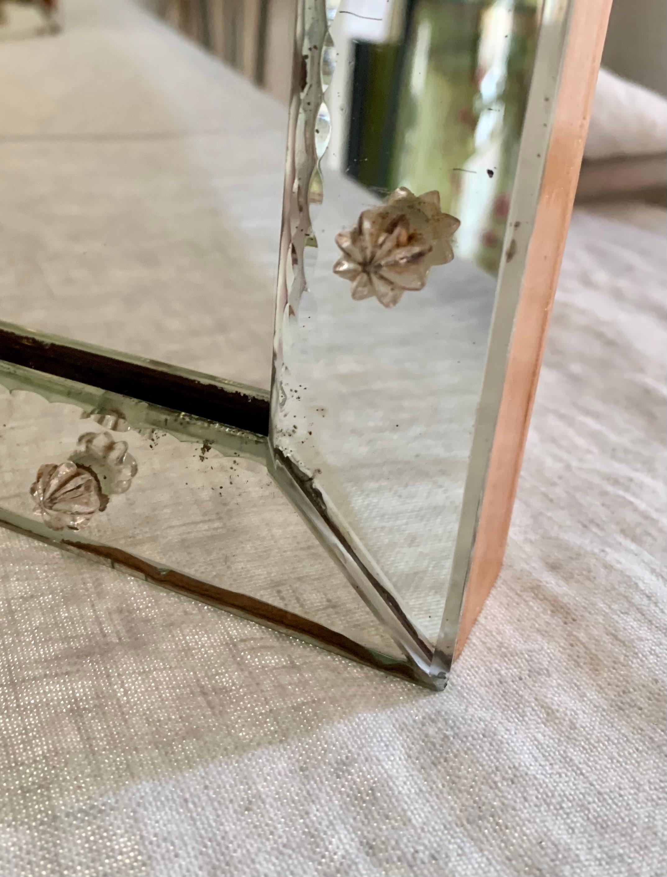 Cut Glass Trifold Venetian Vanity Mirror - Triptyque