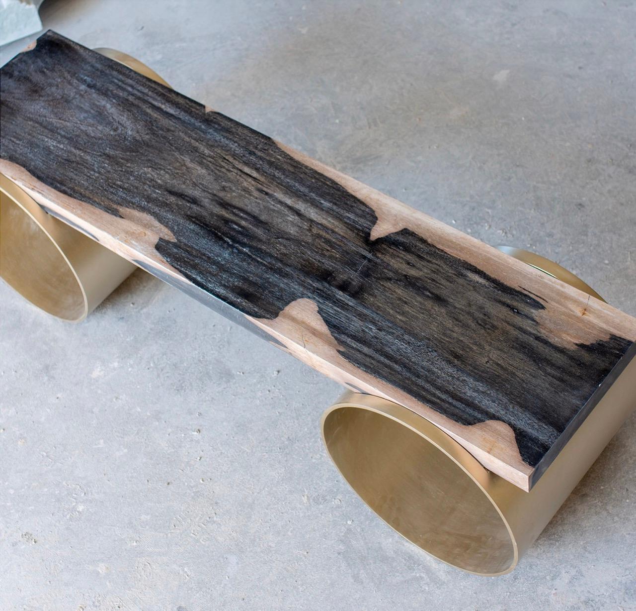 Hand-Crafted Triga Bench by Luca Sartori For Sale