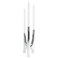 Triglav Candelabrum, Small H41, Stainless Steel, by Zieta