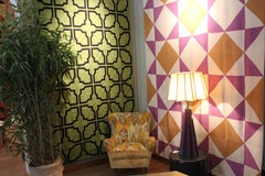 Tapis Trigono à points de chaîne en laine cachemire conçu par Barbara Frua