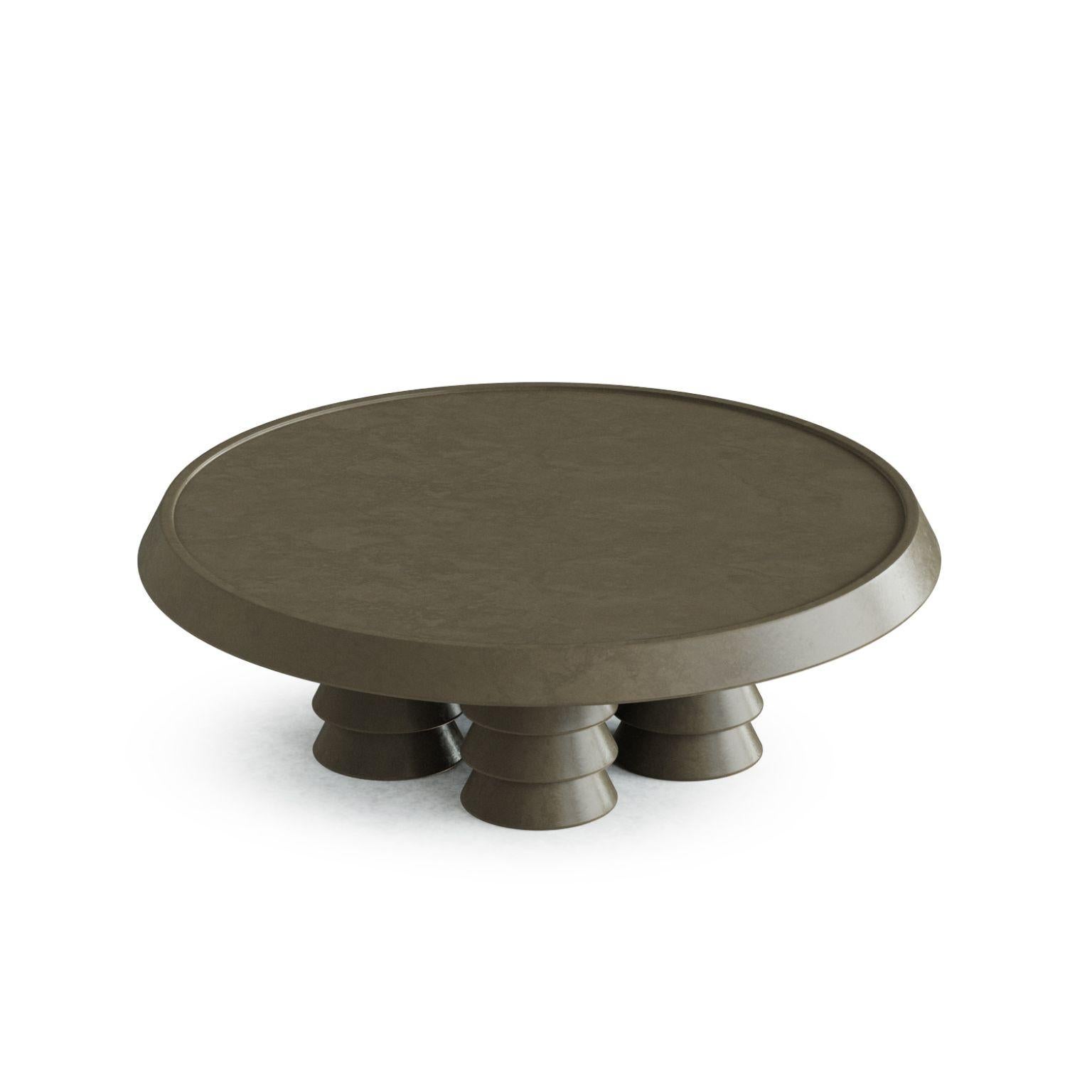 Postmoderne Table basse Trigono gris foncé par Studio Anansi en vente