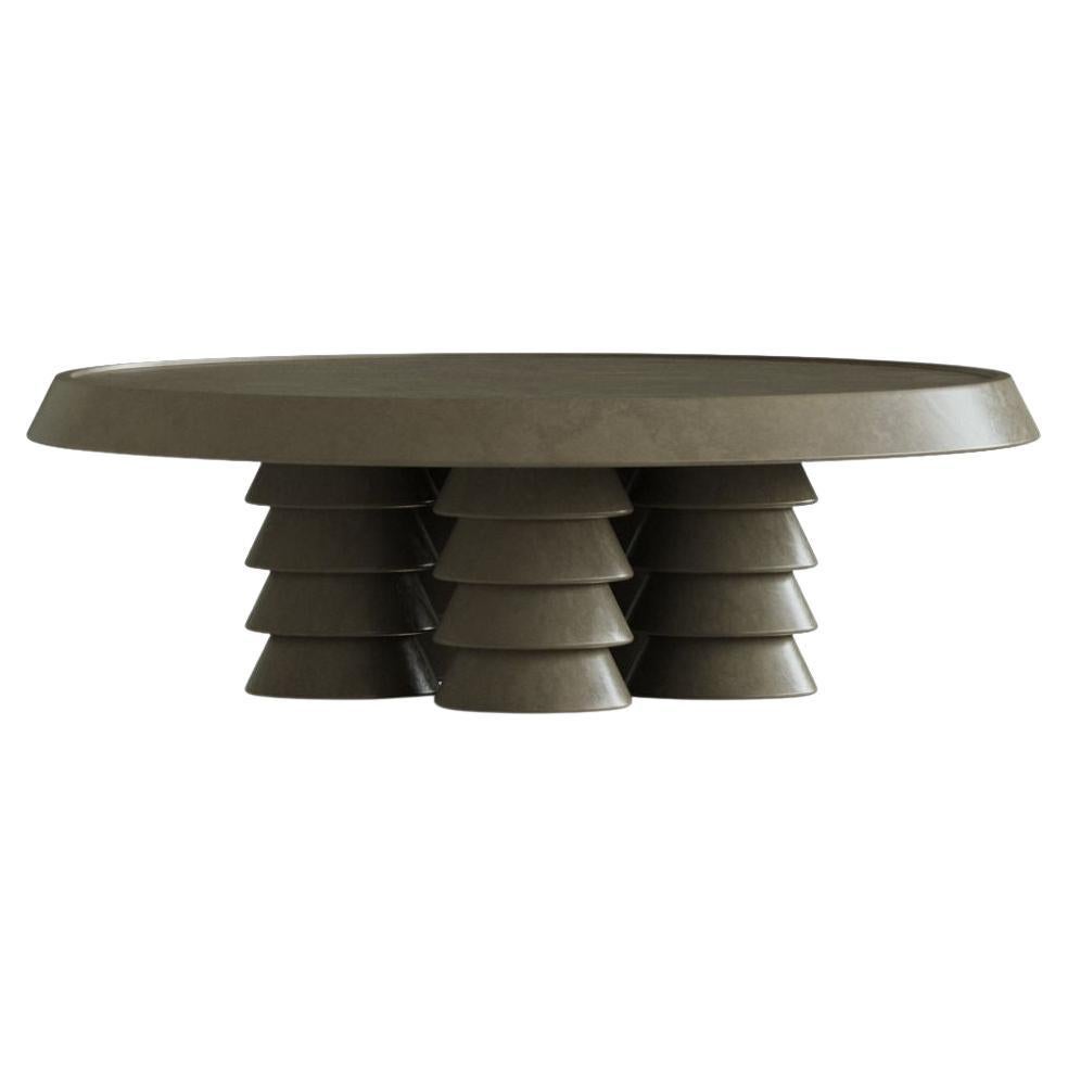 Trigono Dark Grey Coffee Table by Studio Anansi For Sale