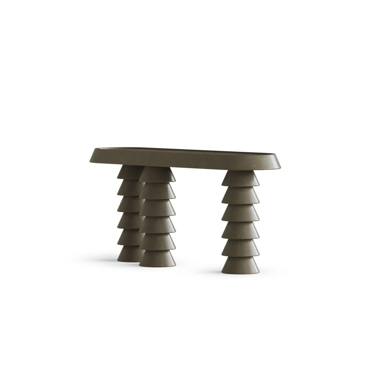 Post-Modern Trigono Dark Grey Console Table by Studio Anansi For Sale