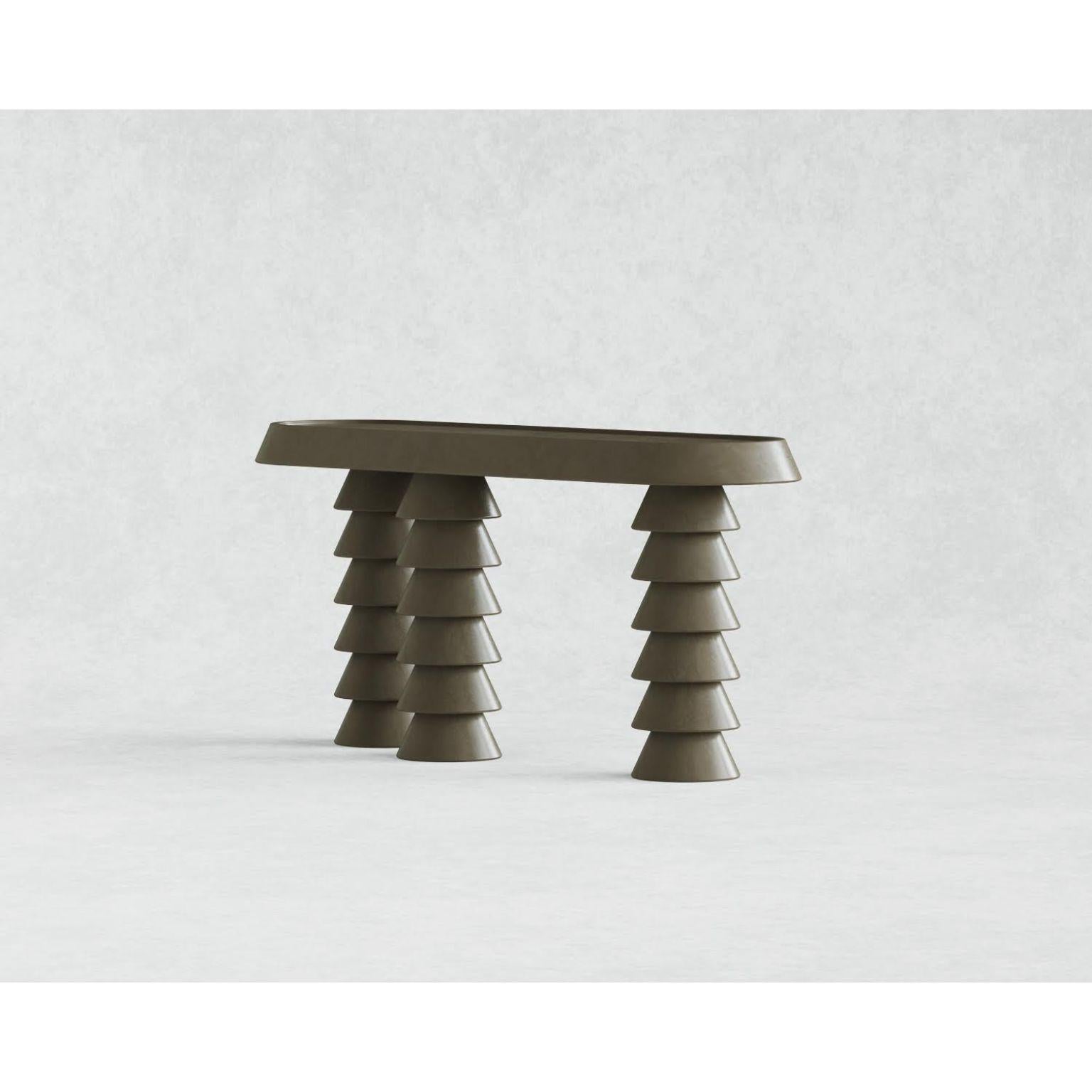 Canadian Trigono Dark Grey Console Table by Studio Anansi For Sale