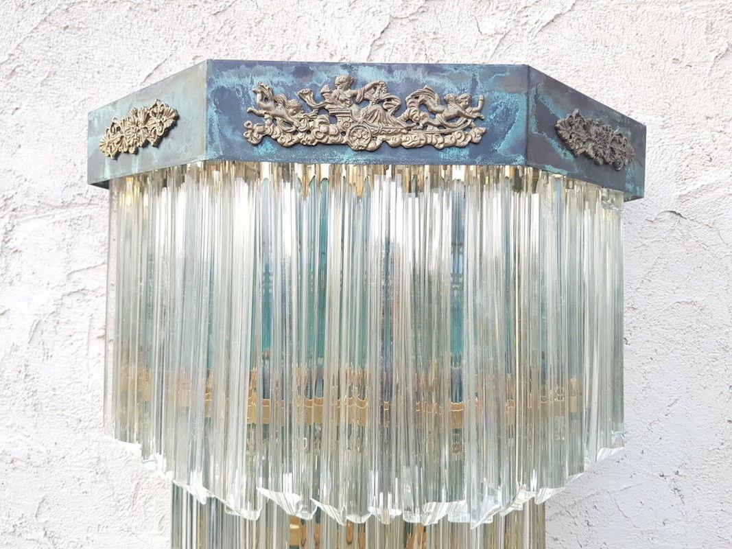 Trihedron Glass Vintage Wall Light Produced by Venini, 4 Available, 1960s In Good Condition For Sale In taranto, IT