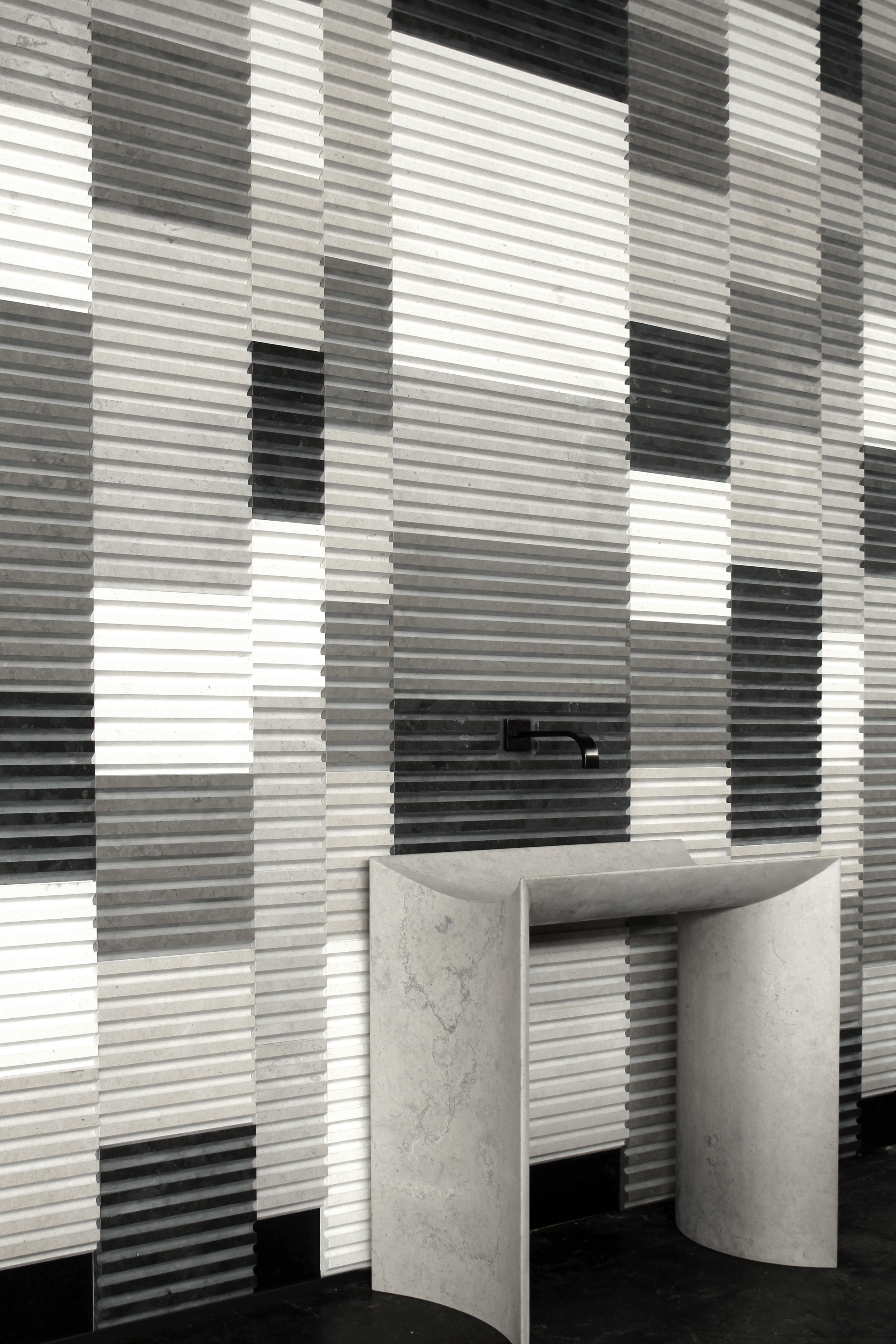 Waschtisch Trilite aus weißem Carrara-Marmor von Bufalini Marmi (21. Jahrhundert und zeitgenössisch) im Angebot