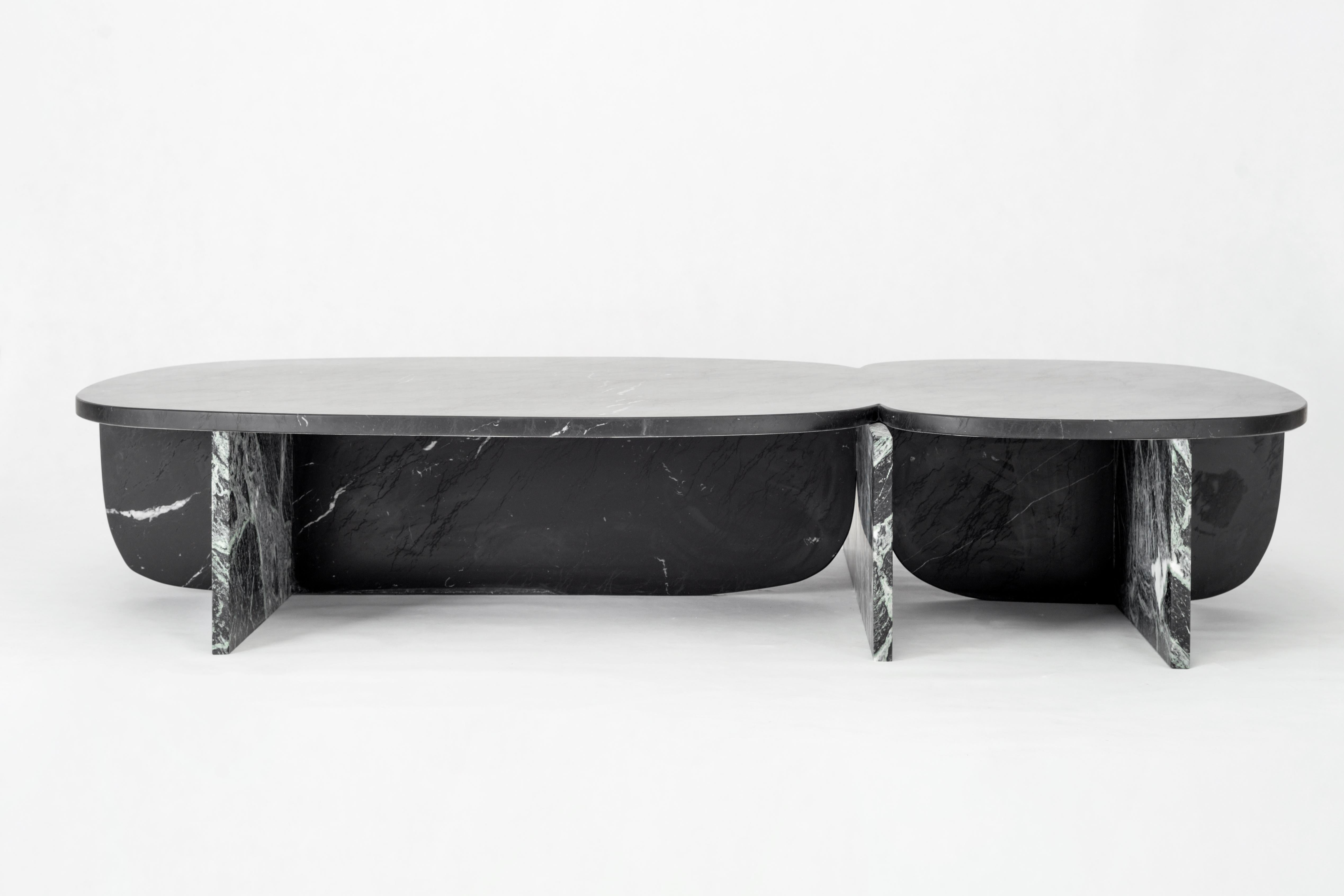 Post-Modern Trilithon Marble Coffee Table by OS And OOS