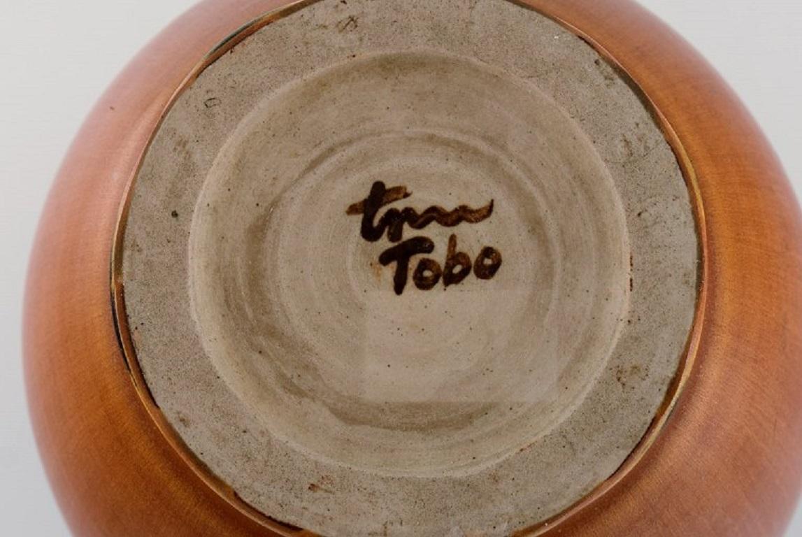 Triller Tobo, Sweden, Stylish Unique Vase in Glazed Ceramic, 1970s 1