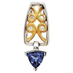 Pendentif en diamant rond et brillant Tanzaline Cts 0.73