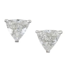 Trilliant diamond studs 3.44 -3.14 carat