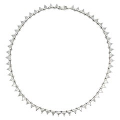 Trillion 9.72ctw Diamond Choker Necklace in Platinum