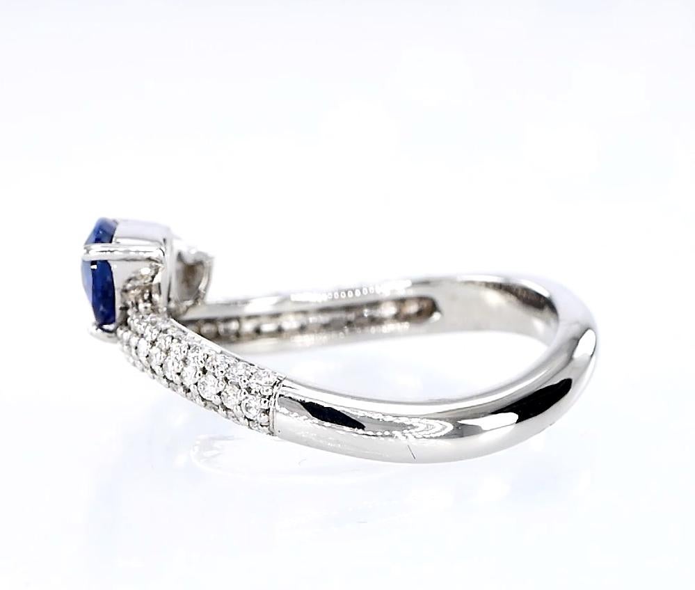 De los hombres Anillo Trillón de Zafiro Azul en venta