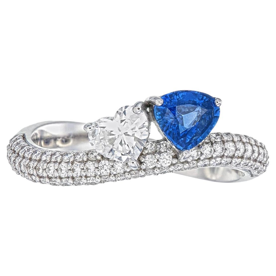 Trillion Blue Sapphire Ring