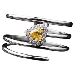 Trillion Cut 14K (or 18k upon request) Yellow Gold Diamond Split Band Ring Trillion Cut 14K (or 18k upon request) Yellow Gold Diamond Split Band Ring