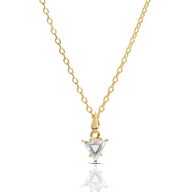 Or jaune 18ct avec  Pendentif en diamant de 0,71ct.

Hauteur du pendentif, y compris la bague, environ 14,5 mm, largeur environ 8,5 mm

Longueur de la chaîne :  450mm