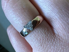 Trillion Diamond ring 14KT Gold Witches Ring Witchcraft