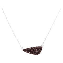Trillion Druzy Mode-Halskette 925 aus Sterlingsilber