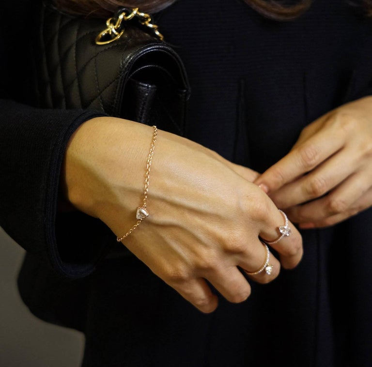 Trillion Rose Cut Diamond Bracelet For Sale at 1stDibs