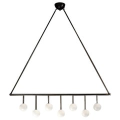 Trillo Ceiling Fixture in Oil-Rubbed Bronze & Blown Glass by Blueprint Lighting