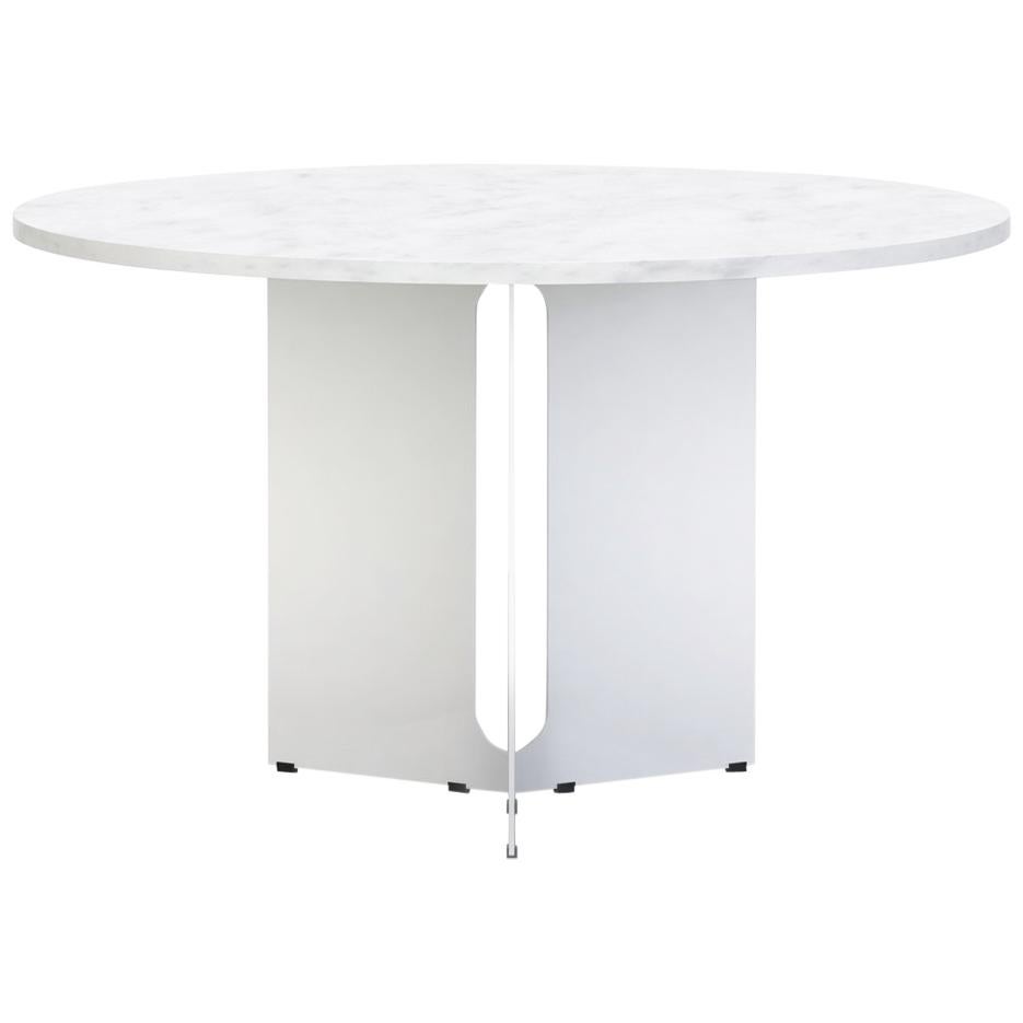 Trilo Round Table 48",  Carrara Marble - IN STOCK 