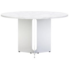 Trilo Round Table 48",  Carrara Marble - IN STOCK 