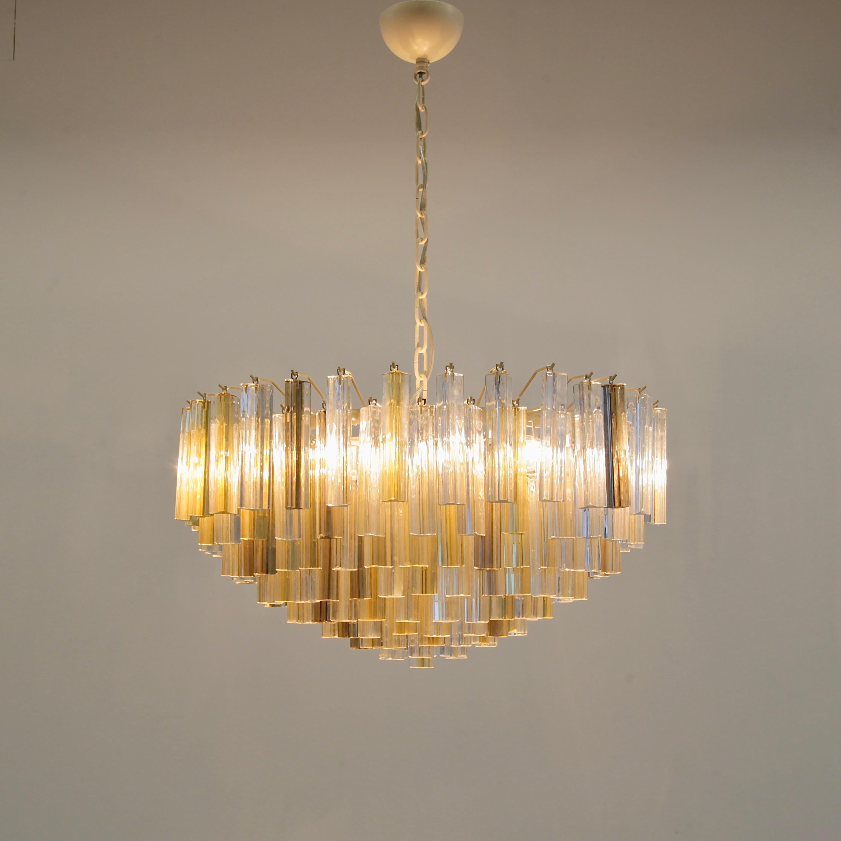 amber glass chandelier