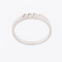 Anello Trilogy in oro bianco 18 carati con diamanti