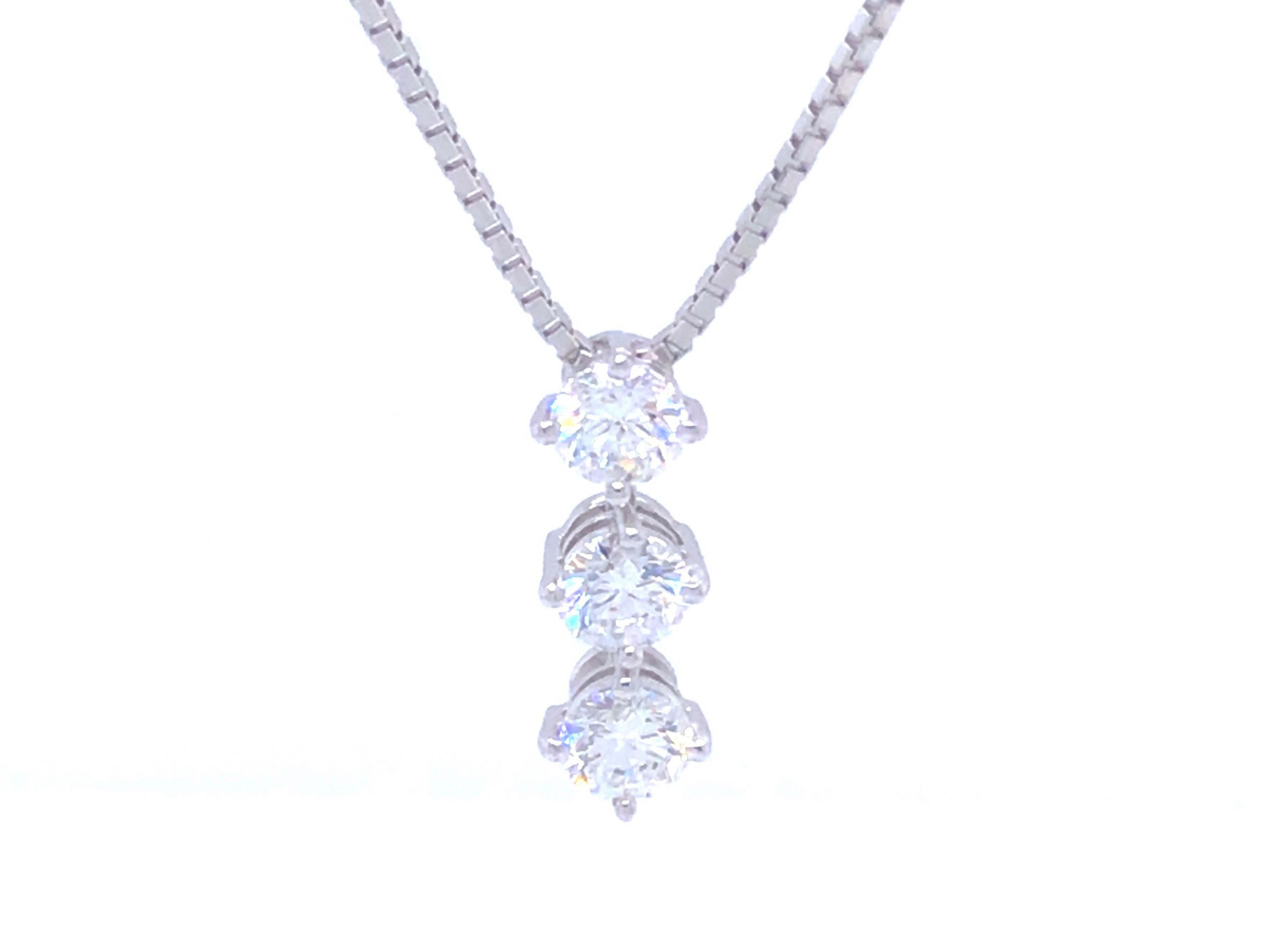 trilogy diamond necklace