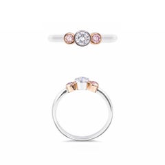Trilogy Argyle Pink and White Diamond Engagement Ring